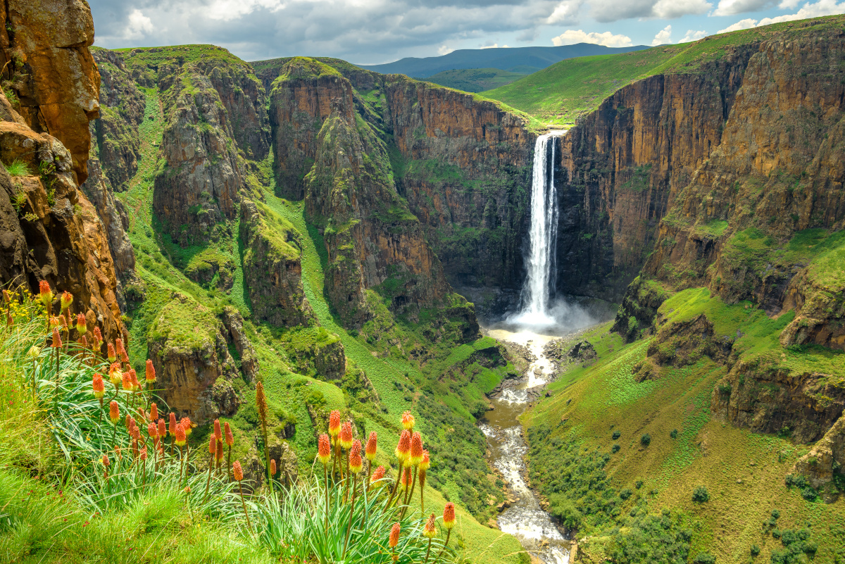 Maletsunyane Falls in Lesotho Africa.