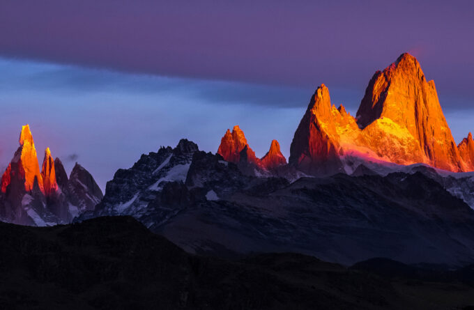 Argentina, Patagonia, Sunrise, colorful