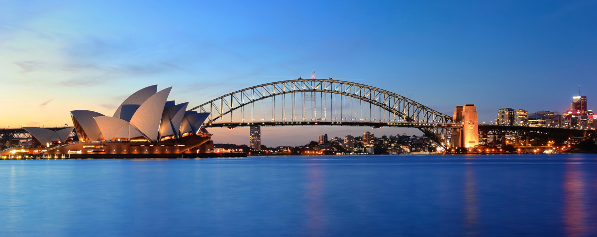 Opera of Sydney at sunset