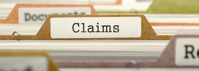 File Folder Labeled as Claims