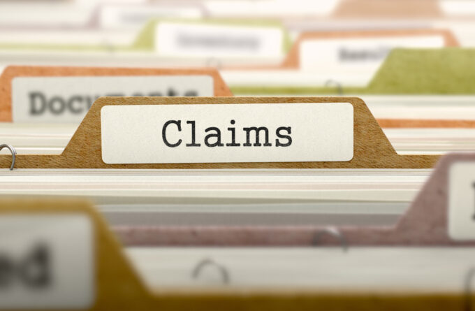 File Folder Labeled as Claims