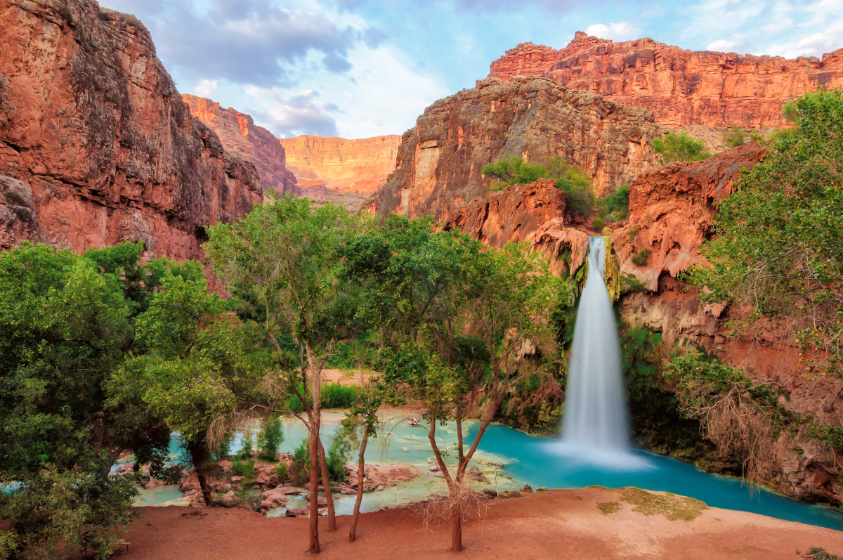 Havasu Falls, waterfalls in the Grand Canyon, Arizona