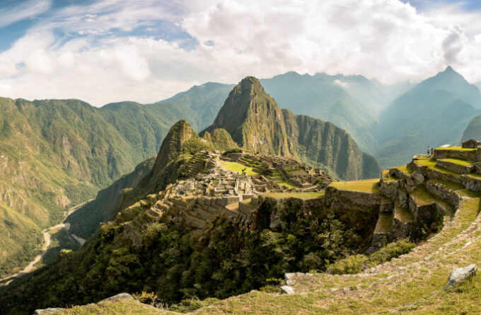 View of the Lost Incan City of Machu Picchu near Cusco, Peru.