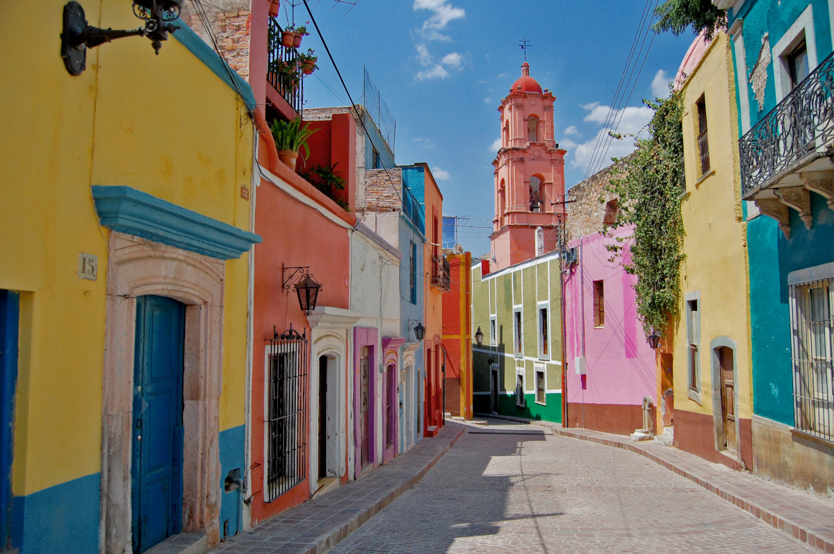 Colourful Mexican street