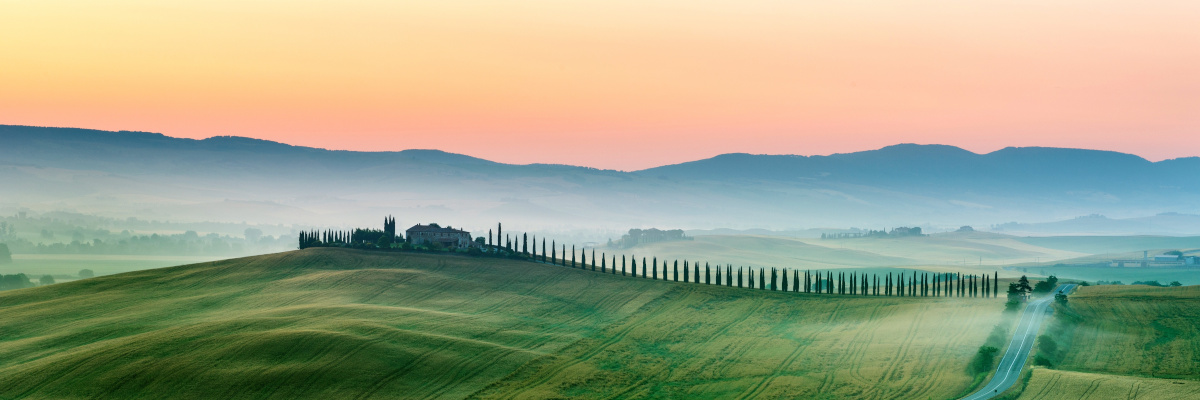 summer landscape of Tuscany, Italy.