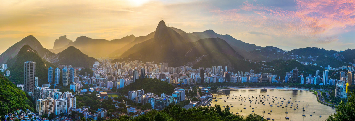 Panoramic view of Rio De Janeiro, Brazil landscape
