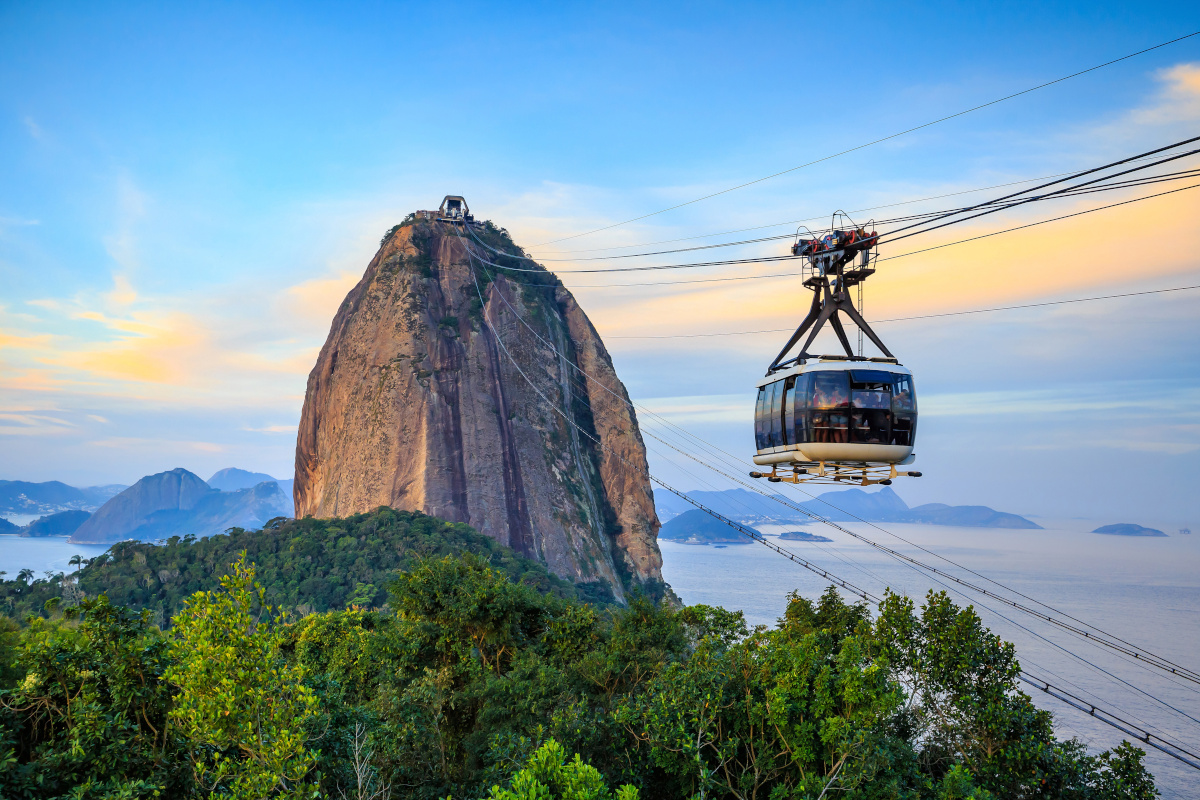 Cable car and Sugar Loaf mountain